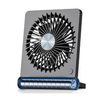 Portable Desk Fan, 3.5 to 10hrs Battery Operated Small USB Fan for Home Office Desktop, Black