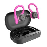 Bluetooth Headphones Wireless Earbuds IPX7 Waterproof Built-in Mic in/Over-Ear Earphones Bluetooth Earbud Perfect for Sports and Daily Use-Pink