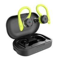 Bluetooth Headphones Wireless Earbuds IPX7 Waterproof Built-in Mic in/Over-Ear Earphones Bluetooth Earbud Perfect for Sports and Daily Use-Green