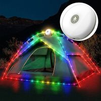 String Lights for Camping,Waterproof Indoor String Lights with Magnetic Suction,2000mah Battery Operated Rechargeable String Camping Light,Wedding Party Light