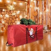 Christmas Tree Storage Bag Organizer  for Party Accessories, Red Santa 122 x 38 x 51cm