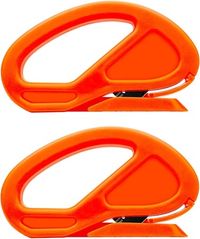 2Pack Safety Wrapping Paper Cutter Vinyl Film Cutter for Window Tint, Car Wrap, Craft Making, Orange