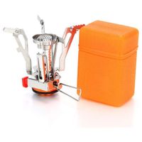 Portable Camping Stoves Backpacking Stove with Piezo Ignition Stable Support Wind-Resistance Camp Stove for Outdoor Camping Hiking Cooking