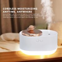 2 in 1 Rotating Planet Misting Humidifier & Night Light Mute Spray Multifunctional Home Humidifiers for Bedroom,Air Humidifier 1200MAH(White)
