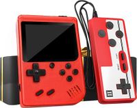 Red 2 Players -Handheld Retro Video Game Console,400 Handheld Classic Games, 3 inch LCD Screen and Additional Controller,Support for Connecting TV