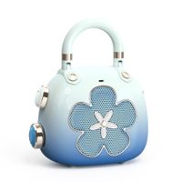 Cute Bluetooth Speaker Mini Portable Speaker with Mighty Sound Retro for Room Desk Decoration Ideal Gift-Blue