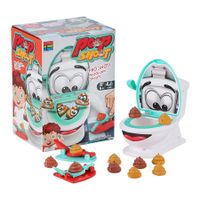Family Poop Shoot The Toilet Creative Toy for 4 to 12 Years Boys and Girls,Include 12 Poops, 2 Launchers and A Sticker For Age 4+