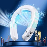 USB Rechargeable Air Conditioner, Portable, 3 Cooling, Hanging Neck Fan, Mute, Outdoor, Summer Cooler (White)
