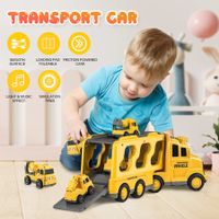 5 In 1 Truck Toy Car Set Toddler Construction Model Friction Power Carrier Excavator Crane Mixer Dumper Drill kids