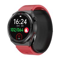 Newest Smart Watch Heart Rate Blood Sugar Blood Pressure Uric Acid Blood Lipid Body Temperature Monitoring Remote Care Sports Watch  Color Red