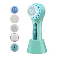 Face Scrubber Exfoliator, Facial Cleansing Brush Rechargeable IPX7 Waterproof with 5 Brush Heads