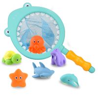 Bath Toy Water Spray Floating Animals Bath Pool Accessory Shark Fishing Game for Kids