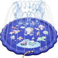 3 in 1 Splash Pad, Sprinkler for Kids and Dogs, 67 Inch Inflatable Summer Water Toys, Outdoor Splash Play Mat, Backyard Water Toys,Gifts and Boys and Girls