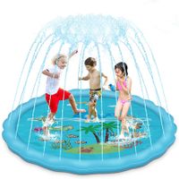 3 in 1 Splash Pad, Kids Sprinkler and Wading Pool, 67 Inch Splash Pads for Kids and Dogs, Fun Summer Inflatable Outdoor Water Toys, Backyard Play Fountain for Girls and children