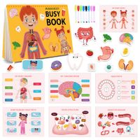 Busy Board for Toddlers 2-4, Sensory Toys Montessori Busy Book for Toddlers 1-3, Airplane Travel Essentials Kids, Quiet Book, Educational Toys