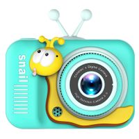 Kids Camera HD 1080P Children Sports Camera 2.0 Inch IPS Screen Dual Camera Mini Camera Christmas Birthday Gifts For 3-12 Boys Girls Color Green