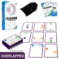 Interaction Transparent Education Overlap Card Logic Game Spatial Intelligent Playing Foldover Board Durable Toys