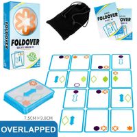 Interaction Transparent Education Overlap Card Logic Game Spatial Intelligent Playing Foldover Board Durable Toys