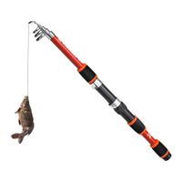 Telescopic Fishing Rod, Adjustable Spinning Fishing Rods for Saltwater Freshwater Fishing