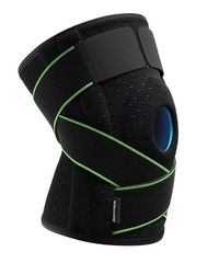 Green - Knee Brace with Side Stabilizers & Patella Gel Pads for Knee Support(1 pack)