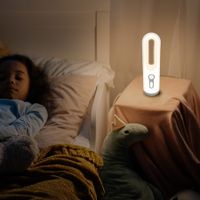 Rechargeable Night Light with Motion Sensor 2 in 1, Portable LED Night Light Flashlight with Dusk to Dawn Sensor for Bedroom, Bathroom,Toilet, Reading, Camping