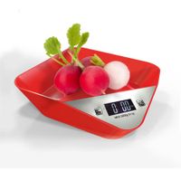 Digital Kitchen Food Scale Multifunction Electronic Food Scales with Removable Bowl Max 11lb/5kg(Red)