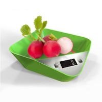 Digital Kitchen Food Scale Multifunction Electronic Food Scales with Removable Bowl Max 11lb/5kg(Green)