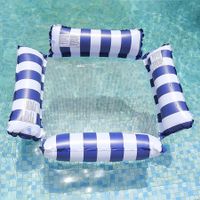 Inflatable Pool Float Chair Lounge for Adults and Kids Floating,Stripe Pattern Float Hammock for Pool Party Summer Water Fun 120 x 120 cm Blue
