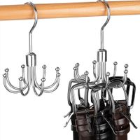 2 Pack Belt Hanger Closet Accessories Organizer 24 Storage Capacity, Hanging Holder Storage Hook for Belt, Tank Top Tie Clothes Bags Hats
