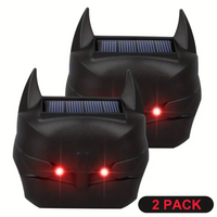 2pcs Solar Nocturnal Animal Repeller With Red LED Flash Lights Waterproof Snowproof Predator Control For Badger,Wolf,Coyote,Fox,Deer Raccoon For Garden,Courtyard,Orchard,Farm & Chicken Coops