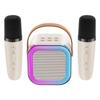 Karaoke 2 Speakers Portable Bluetooth  Wireless  Lightweight with RGB LED Light Girls Boys Birthday Gift