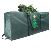 Christmas Tree Storage Bag | Christmas Tree (Single print), Fits Up Heavy Duty 600D Oxford Xmas Holiday Tree Bag with Durable Handles & Dual Zipper 122 * 38 * 51cm (Green)