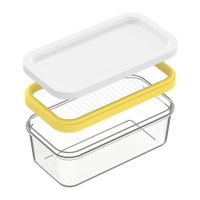 Butter Slicer Cutter, Stick Butter Container Dish with Lid for Fridge, Easy Cutting 4oz Sticks Butter