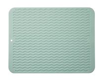 1 pack Green 30*40cm Silicone Dish Drying Mat for Multiple Usage,Easy clean,Eco-friendly,Heat-resistant,for Counter,Sink,Refrigerator or Drawer liner