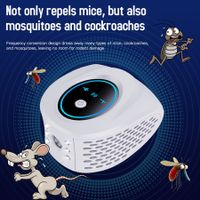 2024 Intelligent Ultrasonic Rodent Repellent Effective Control for Mouse, Mice, Rat, Rodent, Squirrel, Spider, Roach, Bugs, Bat(White)
