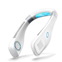 Portable Cool Neck Fan Rechargeable Battery Powered Portable Wearable 360 Degree Fan 2000mAh Bladeless Personal Fan Around Your Neck 3 Speeds Color White