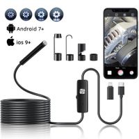 Endoscope Camera with Light, 5 Meters Semi-Rigid Snake Inspection Camera for iOS and Android