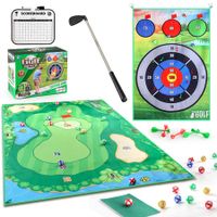 Golf Chipping Game, Golf Game with Golf Hitting Mat and Other Golf Accessories Indoor Outdoor Games for Kids Home Backyard Office
