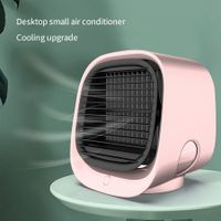 Portable Air Conditioner Fan, 3 Speed Rechargeable Evaporative Air Cooler, Mini AC Desktop Fan for Room Home Bedroom Office Indoor Outdoor Color Pink