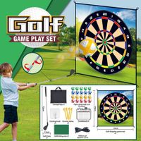 Golf Chipping Game with Sticky Balls and Darts fun Game Mat Indoor OutdoorGolf Game Set for Children Over 3 Years Old Golf Clubs