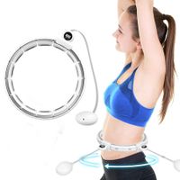 Weighted Hula Hoop Infinity Hoop Hula Hoops  Adjustable 16 Knots Soft Rubber Gravity Ball Attached with a Timer Smart Hula Hoop