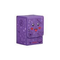 Cartoon Kawaii PU Cute Card Storage Box Portable Finishing Box Game Card Tarot Storage Card Box Color Purple