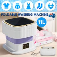 Portable Washing Machine Mini Washer Foldable 11L Semi Auto Domestic Appliance Domestic Purple