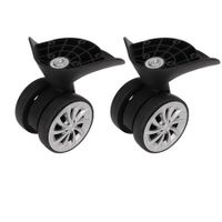 2p PP Silent Luggage Wheels, Heavy Duty Suitcase Wheels Replacement, Durable Suitcase Casters for Furniture, One Pair