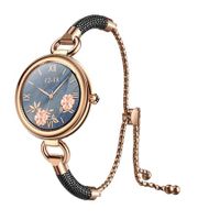 Lady Smart Chain Bracelet Watch Waterproof  HD Full-touch IPS Color Screen for Women (Gold-Black)