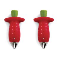 2 PCS Original Stem Gem Strawberry Huller, Red,, great kitchen tool