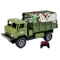 JC20-6B 1/20 27MHZ 4CH RTR RC Car Military Vehicle Transporting Models with Light Removeable Tent Children ToysDesert Yellow