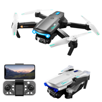 WIFI FPV with 4K single HD Camera 360 Obstacle Avoidance Optical Flow Positioning LED Light Two Batteries Black