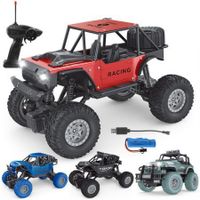 MGRC 6086 RTR 1/18 2.4G RWD RC Car LED Light Vehicles Models Toys Climbing Rock Crawler Alloy ShellRed