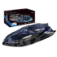 2.4G Stunt 360 Rolling  with LED Lights 5CH RC Boat High Speed Speedboat Waterproof Electric Racing Vehicles Lakes Pools Purple